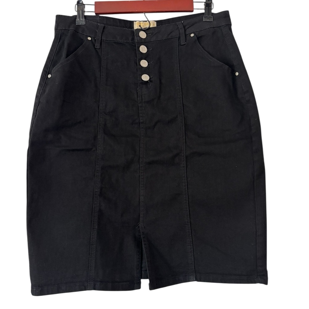 NWOT Buzz Jeans Stretch Black Denim Pencil Skirt